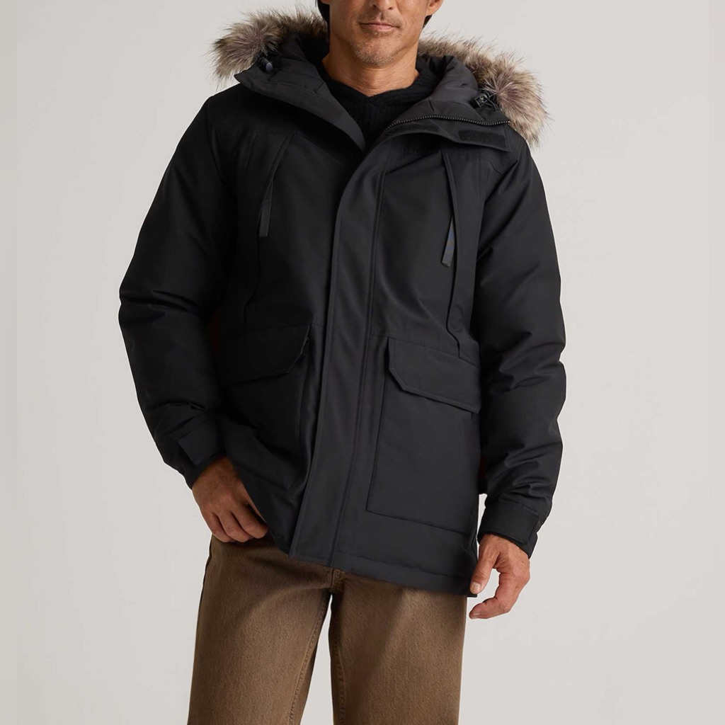 Quince Menâs Responsible Down Hooded Parka Black M